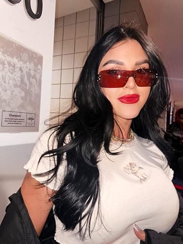 Rimless Y2k Sunglasses For Women Men Rectangle Vintage glasses Fashion Flame Metal Sunglass Frameless Retro Eyewear thumbnail 2