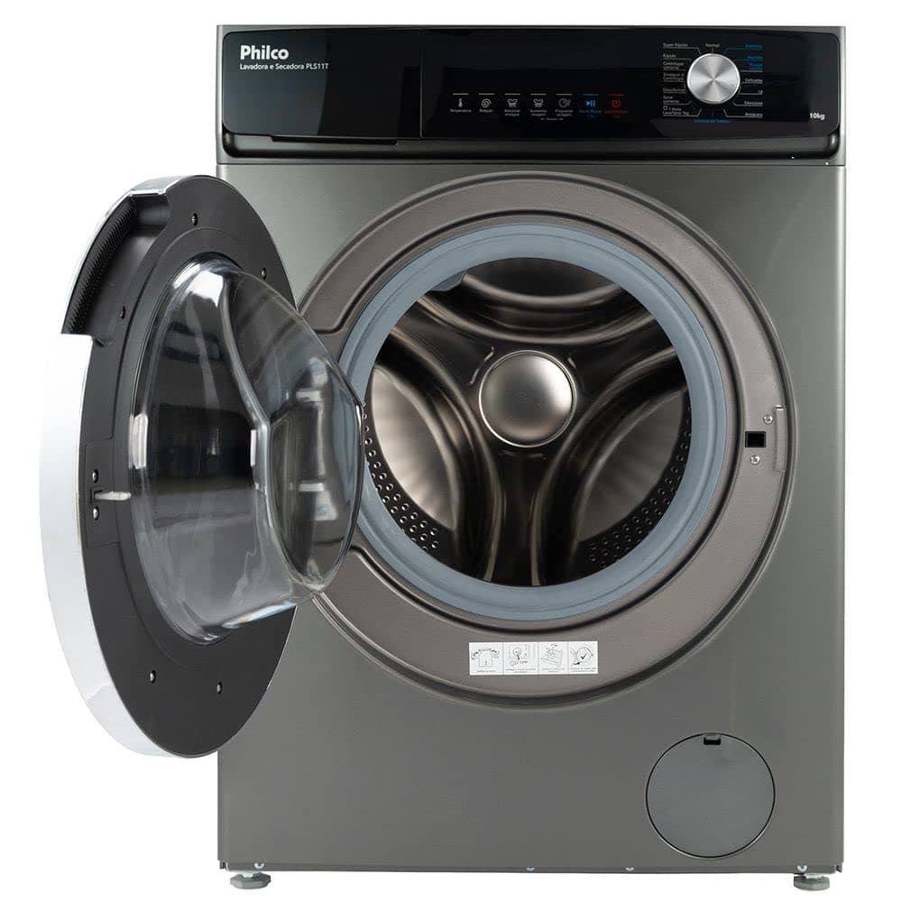 Lavadora e Secadora Philco 10kg Inverter PLS11T Titanium 220V thumbnail 2