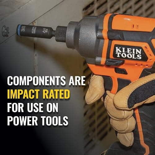 Klein Tools 32500HD KNECT Multi-Bit Screwdriver/Nut Driver, Impact Rated 11-in-1 Tool with Phillips, Slotted, Square and Torx Tips thumbnail 4