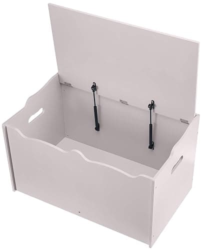 Amazon Basics Kids Toy Box, Wooden Organizer Storage Chest, Gray, 30" x 18" x 19" thumbnail 6