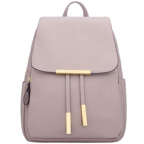 KKXIU Trendy Leather Backpack Purse for Women and Ladies Shoulder Travel Daypacks Bags (A-Pink) thumbnail 4
