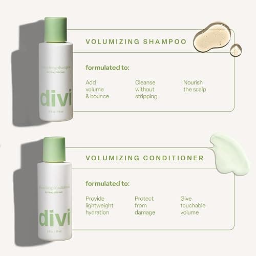 Divi Healthy Hair Goals Mini Kit, Scalp Serum for Thinning Hair 15ml + Volumizing Shampoo Travel Size 2oz + Volumizing Conditioner Travel Size 2oz, 3 Piece Set thumbnail 6
