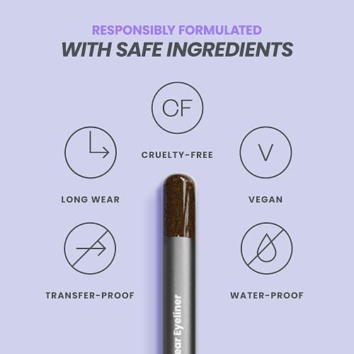 Wonderskin Eyeliner Pencil, 1440 Longwear Brown Glitter Eyeliner Pencil - Waterproof, Sharpenable & Smudge Proof thumbnail 4