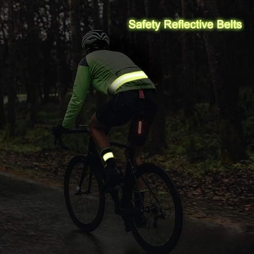 Teiulon 4-Pack Adjustable Reflective Armbands & Belts | High-Visibility Safety Gear for Running, Cycling & Night Walking | Reflective Wrist, Ankle Bands for Kids & Adults thumbnail 6
