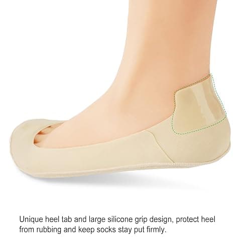 WISVOOO No Show Socks Womens Liner Ultra Low Cut Non Slip Invisible Socks for Flats thumbnail 4