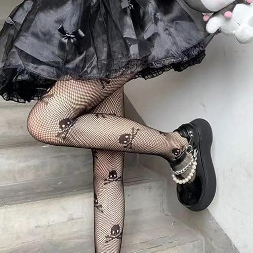 SAFSOU Black tights for women, plus size fishnet stockings,fishnets tights for women Halloween thumbnail 3