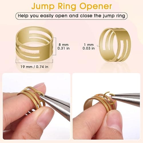 4600Pcs Silver and Gold Jump Rings with Open/Close Tools for Jewelry Making and Necklace Repair (Assorted Sizes) thumbnail 4