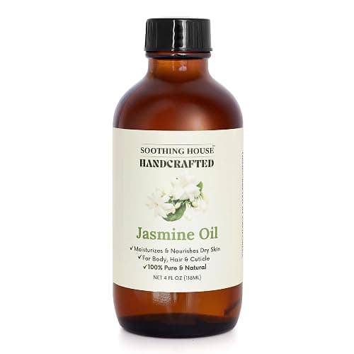 Soothing House Jasmine Body, Hair & Nail Oil: Nourishing & Fast-Absorbing, Lightweight Glow, with Vitamin E, Jojoba & Sweet Almond, All-Natural, 4 Fl Oz thumbnail 5
