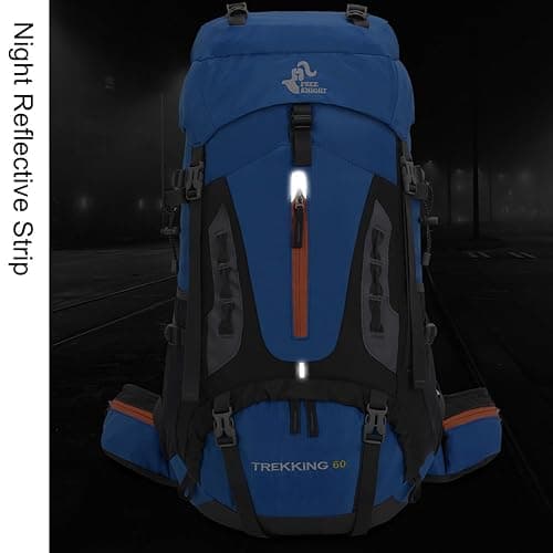Bseash 60L Hiking Camping Backpack with Rain Cover, Waterproof Large Capacity Outdoor Sport Travel Daypack Climbing Touring (Army Green) thumbnail 7