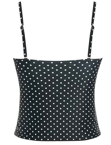 ZAFUL Women's Tankini Top Bandeau Tummy Control Strapless Bathing Suits Swim Top Only thumbnail 4