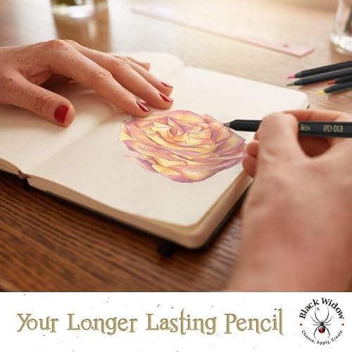 Black Widow Skin Tone Colored Pencils for Adult Coloring Books – 12 Soft Core Color Pencils for Portraits and Skintone Artists – Complete Range with Lightfast Ratings thumbnail 9