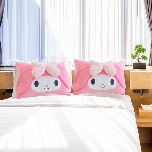 AMZROMI Kawaii Anime Pillow Cover Cute Pillow Cover Kawaii Cute Pillow Cases Girl Plush Pillow Slips for Dormitory/Decorative Bedroom/Livingroom 62×42cm thumbnail 4