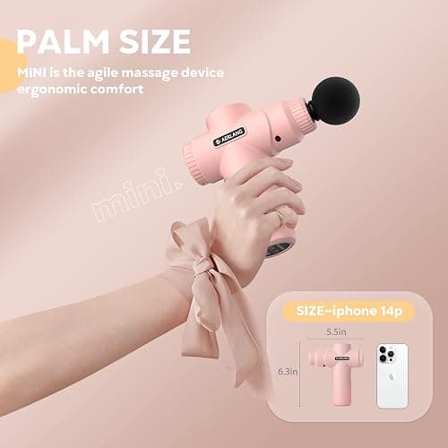 AERLANG Massage Gun,Powerful Massage Gun Deep Tissue,Handheld Percussion Massager Portable Muscle Massager Muscle Massagers Gun for Home Office Gym-Birthday Gifts for Mom Women Girlfriend Gifts thumbnail 5