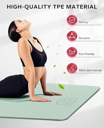 HAPBEAR Extra Large Yoga Mat - 72"x48"/78"x54", 1/4" & 1/3" Thick, Non-Slip, Durable, Eco-Friendly, Wide Exercise Mat for Home Workouts, Yoga, Pilates, Stretching, Meditation (Barefoot Exercise) thumbnail 5