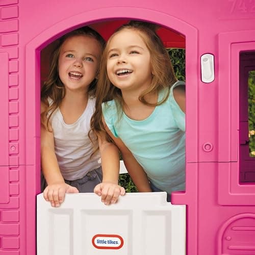 Little Tikes Cape Cottage Pretend Princess Playhousefor Kids, Indoor Outdoor, with Working Doors and Windows, for Toddlers Ages 2+ Years,Pink,Large thumbnail 2