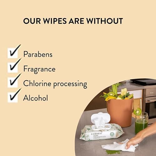 The Honest Company Clean Conscious Multi-Use Wipes Unscented Hypoallergenic Baby for Sensitive Skin 99% Water Plant-Based Compostable Geo Mood 288 Count thumbnail 7