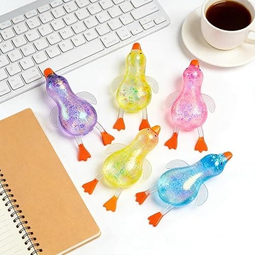 Cute Duck Squish-y Sugar Stress Ball,Glitter Ducks,Soft Duck Stress Relief Sugar Ball Squish-y Ultra Squi-Shy,Moldable Slow Rise Relaxing Sensory Fidget Stresses for Anxiety Relief(Random,2Pcs) thumbnail 9