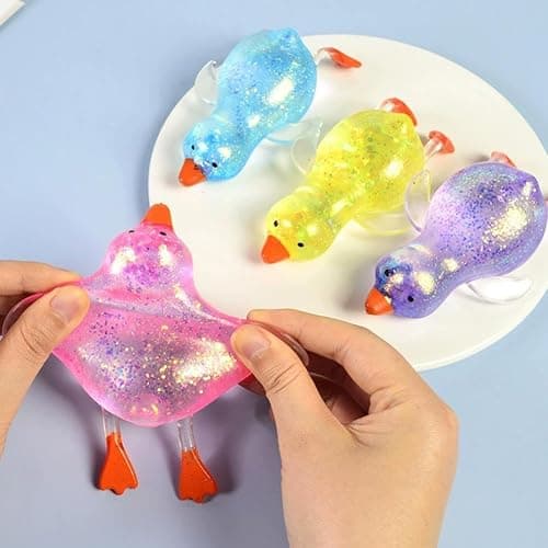 Cute Duck Squish-y Sugar Stress Ball,Glitter Ducks,Soft Duck Stress Relief Sugar Ball Squish-y Ultra Squi-Shy,Moldable Slow Rise Relaxing Sensory Fidget Stresses for Anxiety Relief(Random,2Pcs) thumbnail 8