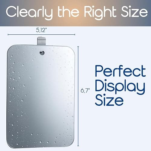 SereniBath Shower Mirror - Fogless for Shaving & Washing Your Face - Anti-Fog - for Men & Women - Exfoliate, Scrub and Groom Your Face | For Shaving & Washing Your Face in Shower, Fog Resistant, Exfoliate, Scrub and Groom, Shatter Proof, Clear Reflection thumbnail 2