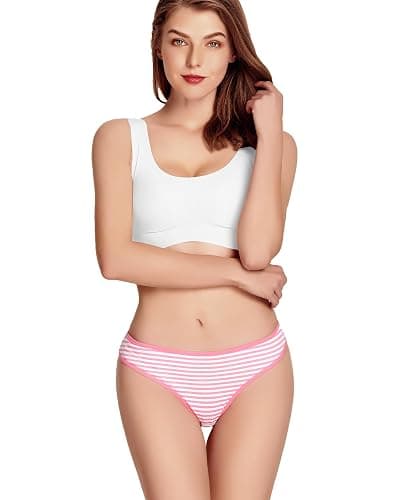 ANZERMIX Women's Breathable Cotton Thong Panties Pack of 6 thumbnail 2