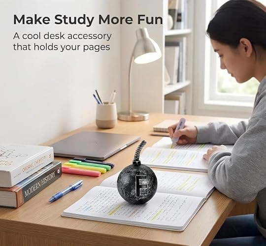 MillMB Initial Bomb Paperweight Humor Decor with Ball Functional and Stylish Office Gift for Office Co-Worker Boss,Student with Letter Desk Decor thumbnail 6
