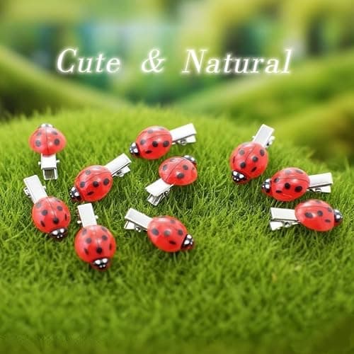 10 Pcs Fun Ladybug Hair Clips Funky Insect Bug Hair Clips for Teen Girls Women Cute Decorative Whimsical Accessories for Back to School Halloween Cosplay Themed Party thumbnail 3