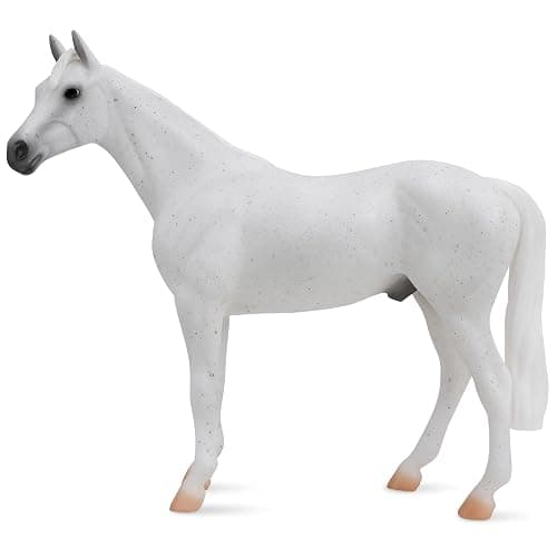 Breyer Horses Freedom Series Fleabitten Grey Thoroughbred | Horse Toy | 9.75" x 7" | 1:12 Scale | Model #1054 - Image 1
