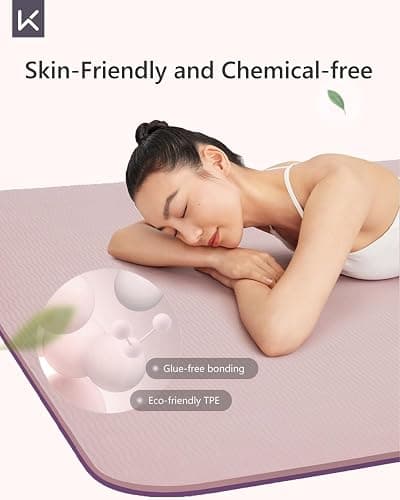 KEEP Yoga Mat 7mm Thick Non Slip - Extra Cushion TPE Exercise Mat for Home Workout & Pilates, Eco Friendly Knee Protection, 72"x24" Large Fitness Mat with Carrying Strap thumbnail 4
