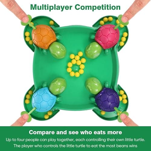 Amosfun SchildkröTen Spielzeug Kinder Tischspiel Mit 36 Bohnen Interaktives SchildkröTe Spiel FüR 2-4 Spieler Lustiges Intelligentes Brettspiel FüR Kinder Und Familie 9.84X9.84X3.15 Zoll thumbnail 5