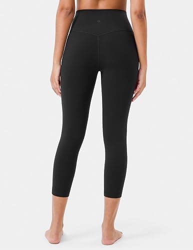 Colorfulkoala Dreamlux No Front Seam Leggings for Women High Waisted Capris 21" Inseam Yoga Pants thumbnail 2