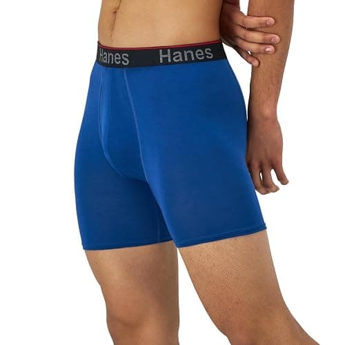 Hanes Men's Anti-Chafing Underwear Pack, 3-Pack, Total Support Pouch Moisture-Wicking Boxer Briefs, Trunks, or Long Leg thumbnail 5
