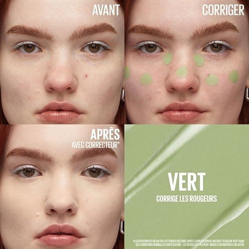 Maybelline New York- Instant Effaceur - Correcteur de Couleur - Corrige les Rougeurs, Cernes, Taches et Imperfections - Tenue Longue Durée 12H - Teinte : Vert - 6,8 ml thumbnail 3