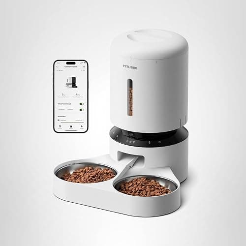 PETLIBRO 5L Automatic Cat Feeder for 2 Cats, 5G&2.4G Wi-Fi Programmable Cat Food Dispenser with Dual Stainless Steel Bowls, Airtight Lock Fresh Technology, Low Food Sensor thumbnail 10