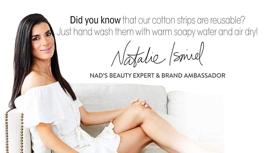 Nad's 100% Natural Sugar Wax Kit, Vegan, Hypoallergenic, No-heat Formula Waxing Sugar Paste, Includes 6 Wooden Spatulas, 10 Reusable 100% Cotton Strips, 1 Pre-wax Cleansing Soap & Sugar Wax 6oz thumbnail 9