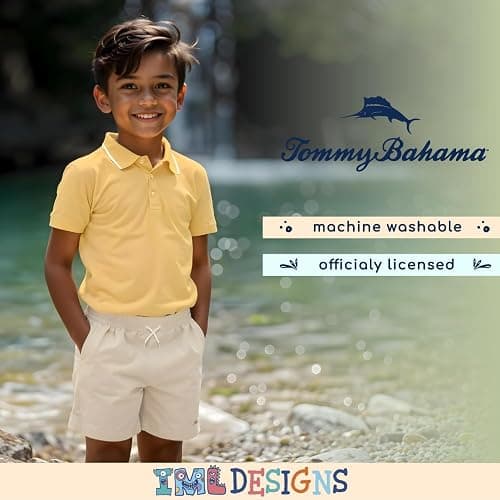 Tommy Bahama Boys Short Sleeve Classic Polo Shirt & Elastic Waist Shorts Set, Casual 2-Piece Back to School Outfit for Kids thumbnail 4