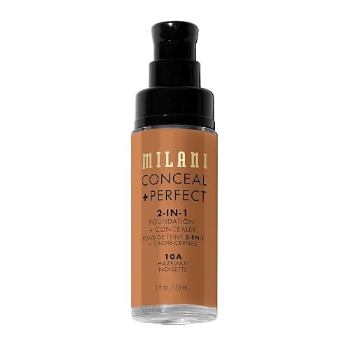 Milani Conceal + Perfect 2-in-1 Foundation + Concealer for a Flawless Complexion, Under Eye Corrector, Cover Redness and Imperfections, Waterproof and Sweatproof - Hazelnut thumbnail 4