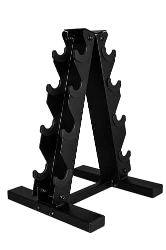 CAP Barbell Rubber Coated Dumbbell Weight Set with Vertical Rack | 100 lb, 150 lb, and 210 lb Options thumbnail 3