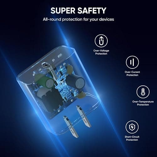 6FT+10FT iPhone 17 16 15 Charger Fast Charging Cable Type C Chargers USB C Charger Block for iPhone 17/17 Plus/17 Pro Max/Air/16/16e/16 Plus/16 Pro Max/15 Pro Max/iPad Pro Mini AirPods USBC Chargers thumbnail 5