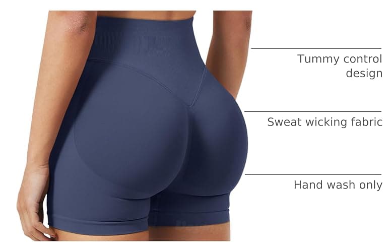 VOYJOY Women Workout Impact Shorts 2.5"/ 3.6"/ 4.5"/ 6" Scrunch Butt Lifting Gym Seamless Booty Biker Shorts thumbnail 4