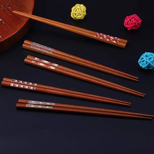 Antner Handmade Japanese Chopsticks Reusable Natural Wooden Chopstick with Box, 5 Pairs Gift Set thumbnail 4