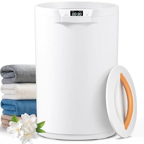 CWDOlROI Towel Warmer, 20L Large Towel Warmers for Bathroom, Towel Bucket Fits Up Two 40"X70" Oversized Towels, Bathrobes, Blankets, Towel Heater with LCD, 4 Timer Setting and Auto Shut Off(White) - Image 1