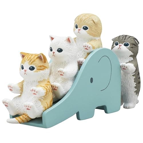 Kitan Club Mofusand Cats on Slide Blind Box - 1 of 4 Collectable Mini Figurines - Fun, Versatile Decoration for Cat Enthusiasts - Image 1