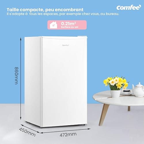 COMFEE' RCD93WH2(E) Frigorifero Monoporta 93L Zona di raffreddamento rapido, controllo della temperatura, Silenzioso, Sicuro, Frigo Per applicazioni in Hotel, Casa, Ufficio, Colore Bianco thumbnail 3