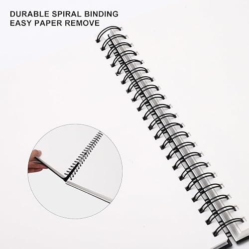 8.5x11inches Hardbound Sketch Book, Spiral Bound Sketch Pad, 80-Sheets 90gsm Inner Paper, Acid Free Drawing Art Paper, Prefect Works with Kids and Adults thumbnail 4