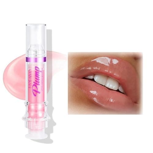 Plumping Lip Oil With Chili Extract - Fuller Lips Instantly! Ultra-Hydrating & Nourishing, Glossy Finish Lip Glow Oil, Lip Plumping Booster Plump, Smooth, and Define Your Lips Naturally (01 Pink) - Image 1