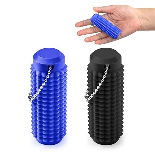 Pain Stim Fidget 2 Pack , Fidget Toys for Adults , 3D Printed Stim Sensory Toys for Stress Relief , Birthday for Men (Black & Blue 2Pack) - Image 1