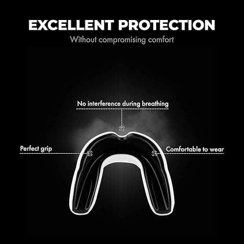 FIGHTR® Premium Mouth Guard - for Excellent Breathing & Easy to fit | Sports Mouth Guard for Boxing, MMA, Football, Lacrosse, Hockey and Other Sports | incl. hygienic Box thumbnail 3