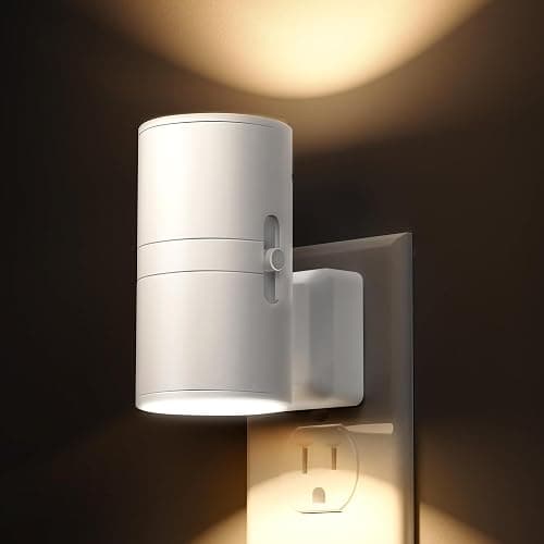 L LOHAS LED Night Light Plug in, Night Lights Plug into Wall, Light Sensor, 0-100LM, Soft White 3000K, Dimmable Night Light, Modern Nightlight for Hallway Bedroom Stairway, 2 Pack thumbnail 9
