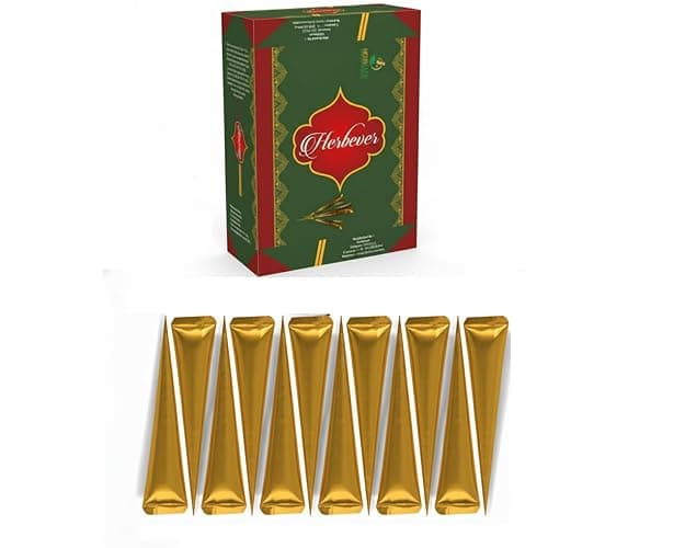 Herbever 12-Pack Ready to Use Henna Hair Color Cones – Reddish Brown Henna Paste Tubes for Spot Hair Coloring & Root Touch-Up – Long-Lasting Henna-Based Hair Color for Women thumbnail 9