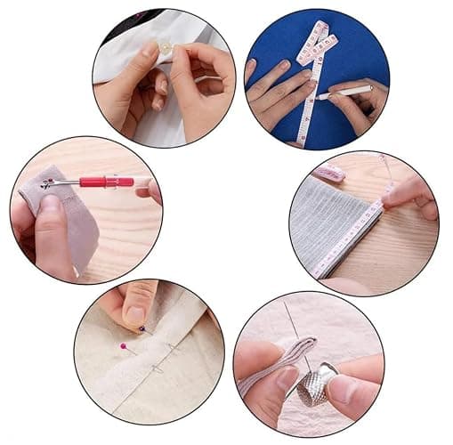 FNV Sewing kit, 229 pcs Sewing Accessories, Friendly for Beginner and Professional for Worker, Suitable for Travel, Home, School and DIY Gift, Needles, Scissors, 41XL Thread Spools thumbnail 7